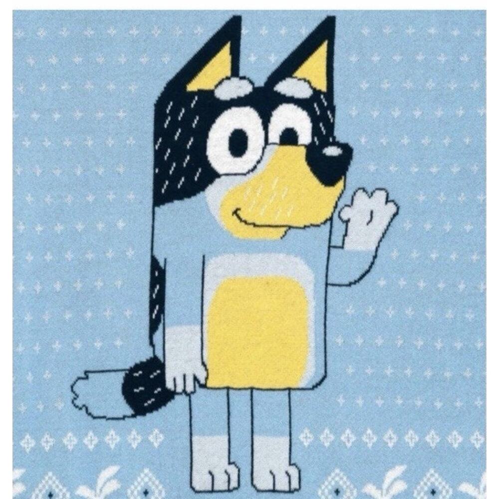 Bluey Cotton Crew Neck Pullover Family Fun Holiday Blue Men’s S - Picture 3 of 6